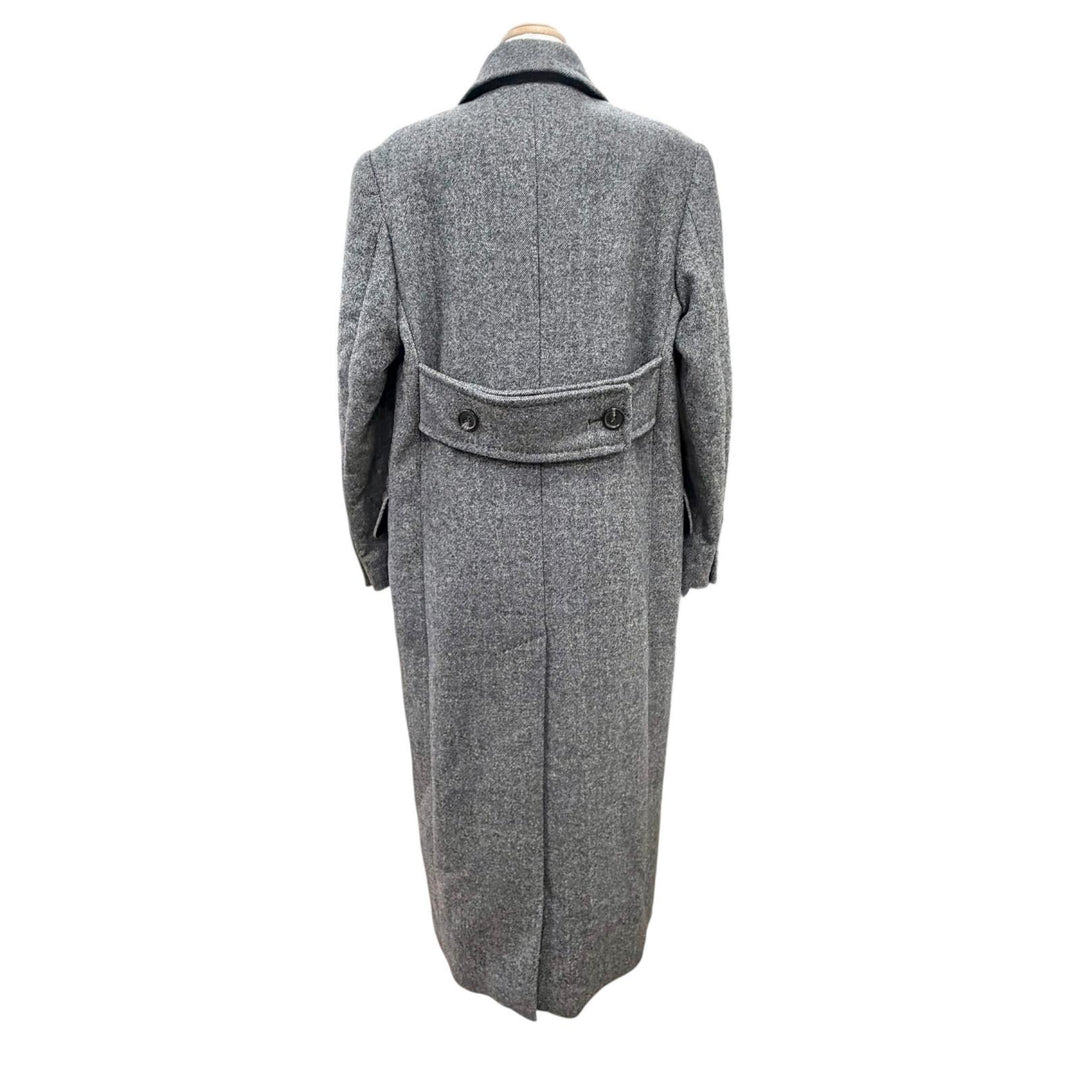 極美品△Max Mara マックスマーラ 2023年 23101604366 ECCESSO ウール ヘリンボーン ダブルブレスト ロング チェスターコート 38 正規品