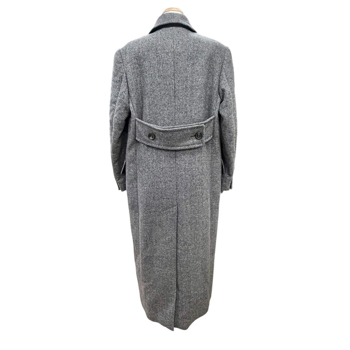 極美品△Max Mara マックスマーラ 2023年 23101604366 ECCESSO ウール ヘリンボーン ダブルブレスト ロング チェスターコート 38 正規品