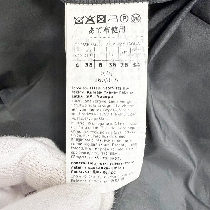 極美品△Max Mara マックスマーラ 2023年 23101604366 ECCESSO ウール ヘリンボーン ダブルブレスト ロング チェスターコート 38 正規品