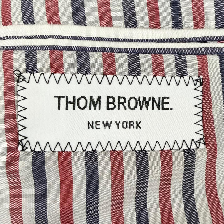 極美品△THOM BROWNE トムブラウン FOC320A ソリッド シェットランド ワイドラペル オーバーコート ウール アンカー金ボタン ネイビー 40