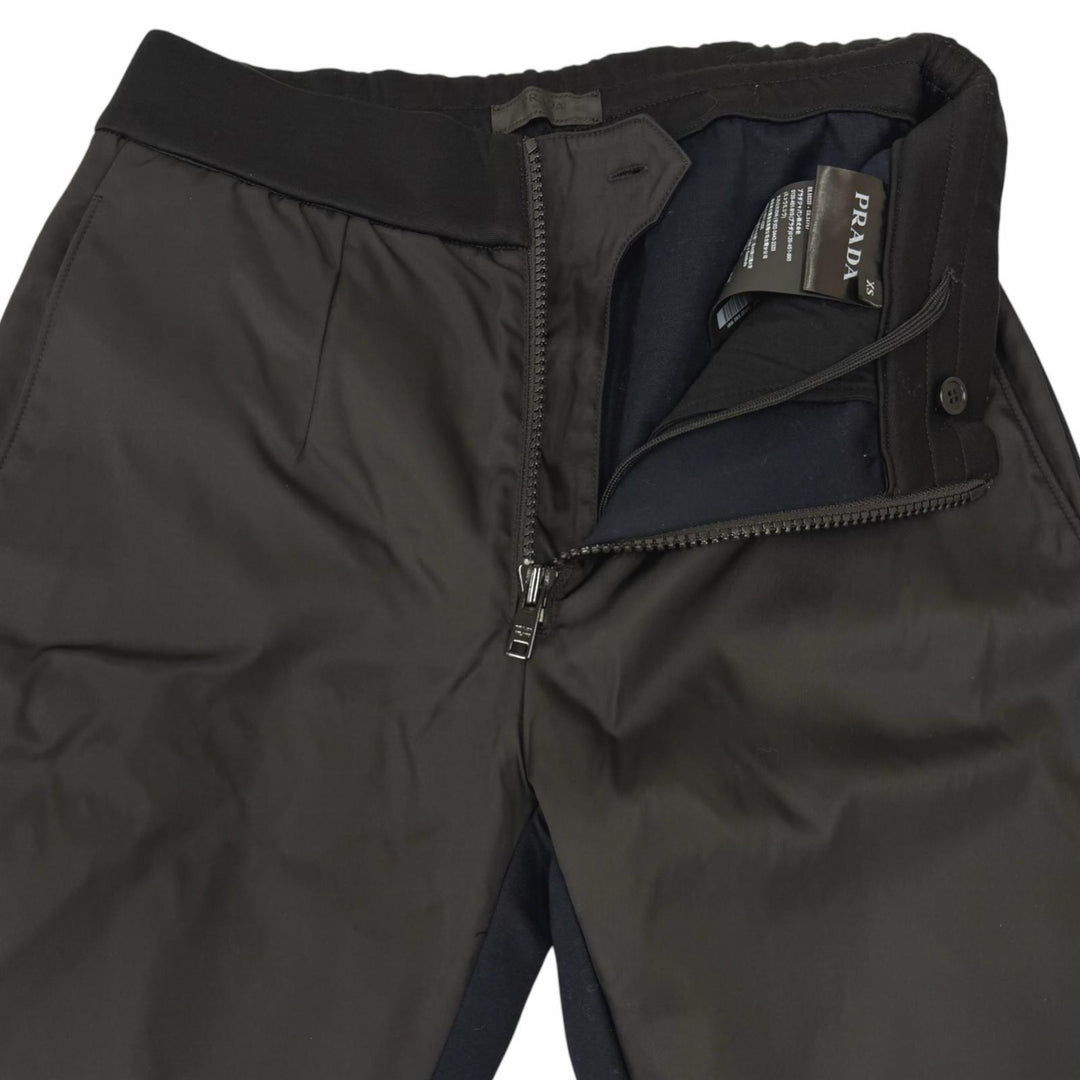 【ドンドン見直し】美品□PRADA プラダ UJP127 ナイロン切替 ジョガーパンツ スウェットパンツ ブラック ネイビー XS 正規品 メンズ