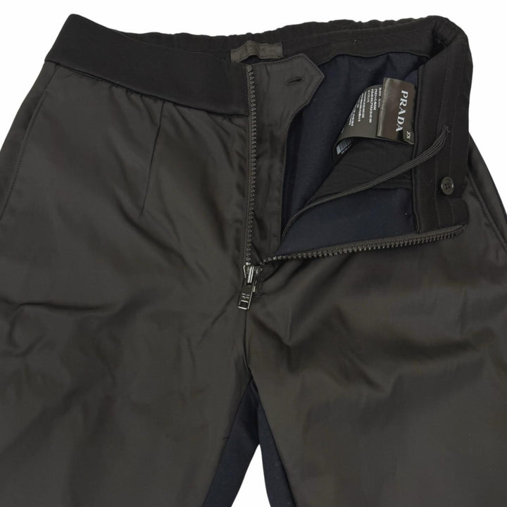 【ドンドン見直し】美品□PRADA プラダ UJP127 ナイロン切替 ジョガーパンツ スウェットパンツ ブラック ネイビー XS 正規品 メンズ