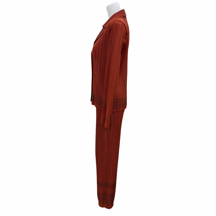 極美品☆PLEATS PLEASE プリーツプリーズ イッセイミヤケ PP73-JD602 PP73-JF603 ジャケット パンツ セットアップ JK:4 PT:1 正規品