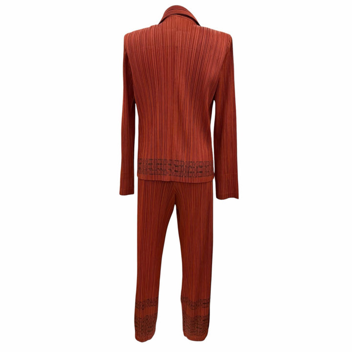 極美品☆PLEATS PLEASE プリーツプリーズ イッセイミヤケ PP73-JD602 PP73-JF603 ジャケット パンツ セットアップ JK:4 PT:1 正規品