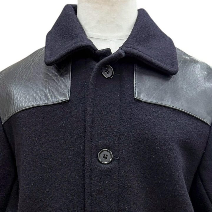極美品▼The REAL McCOY S ザリアルマッコイズ MJ23125 ウール100% レザー使い ドンキージャケット ブラック L 日本製 正規品 メンズ