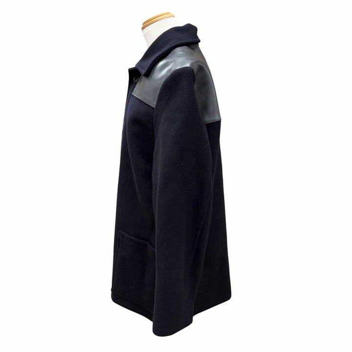 極美品▼The REAL McCOY S ザリアルマッコイズ MJ23125 ウール100% レザー使い ドンキージャケット ブラック L 日本製 正規品 メンズ