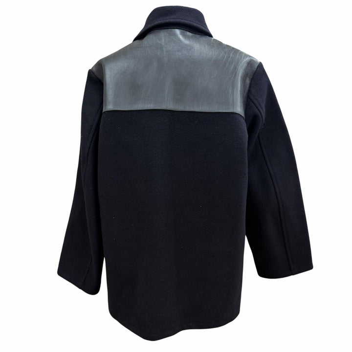 極美品▼The REAL McCOY S ザリアルマッコイズ MJ23125 ウール100% レザー使い ドンキージャケット ブラック L 日本製 正規品 メンズ