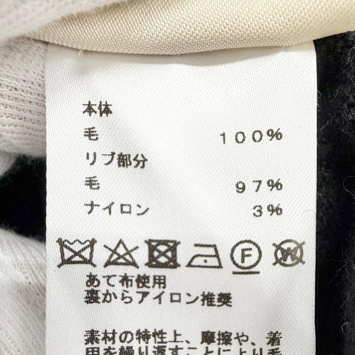 極美品△HERMES エルメス 23SS 3E2515DB ウール100％ Hモチーフ 半袖 ニット ワンピース ブラック 36 イタリア製 正規品 レディース