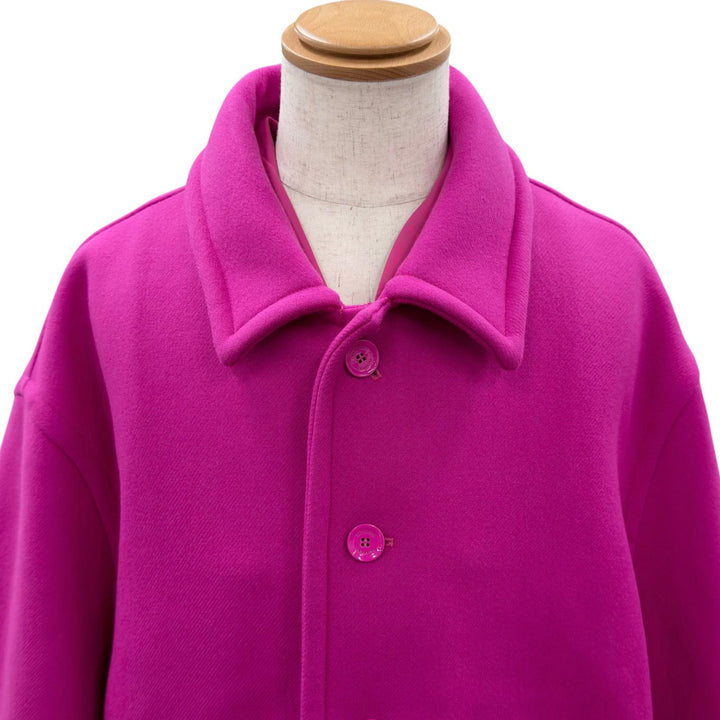 未使用品●VALENTINO ヴァレンティノ 1V0C1M308U4 Reversible Jacket With Inner Bomber ウール ドッキング コート ピンク 48 伊製 正規品
