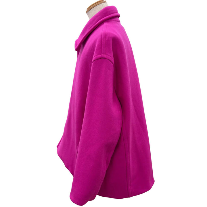 未使用品●VALENTINO ヴァレンティノ 1V0C1M308U4 Reversible Jacket With Inner Bomber ウール ドッキング コート ピンク 48 伊製 正規品