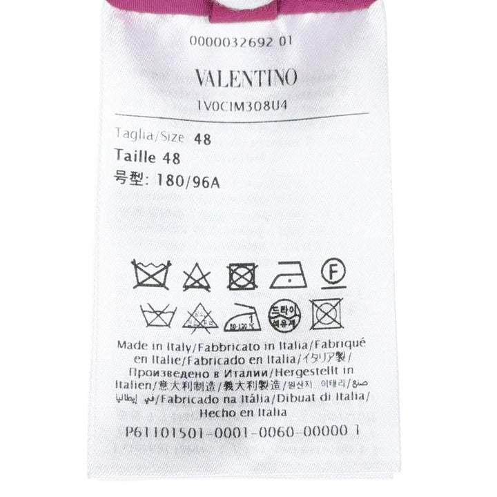 未使用品●VALENTINO ヴァレンティノ 1V0C1M308U4 Reversible Jacket With Inner Bomber ウール ドッキング コート ピンク 48 伊製 正規品