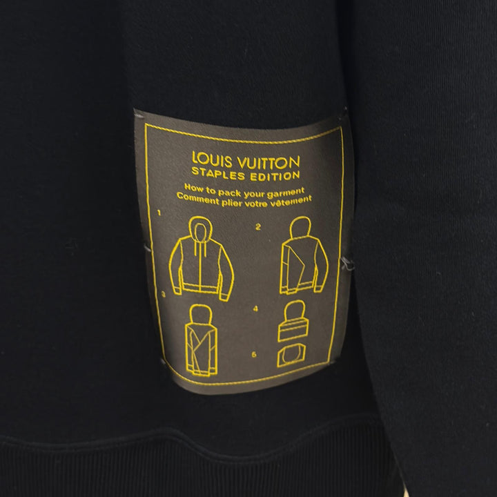 未使用品●LOUIS VUITTON ルイヴィトン コットン ステープルズエディション ダブルフェイス トラベルフーディー パーカー S 伊製 正規品