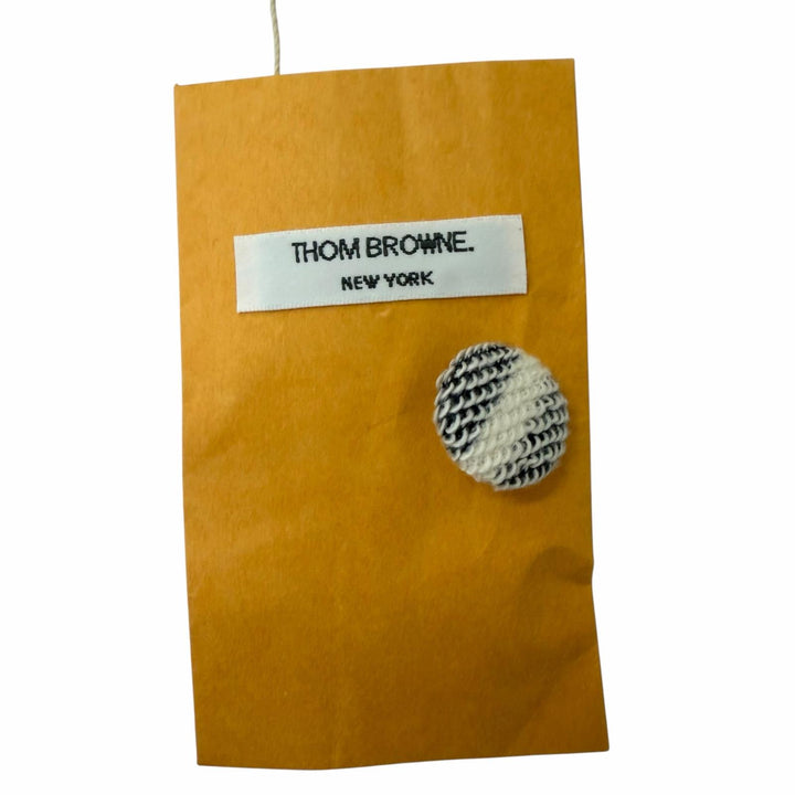 極美品□THOM BROWNE トムブラウン MJU065AK6941 ボーダー トリコロール パイル地 アンコンジャケット ネイビー 2 日本製 正規品 メンズ