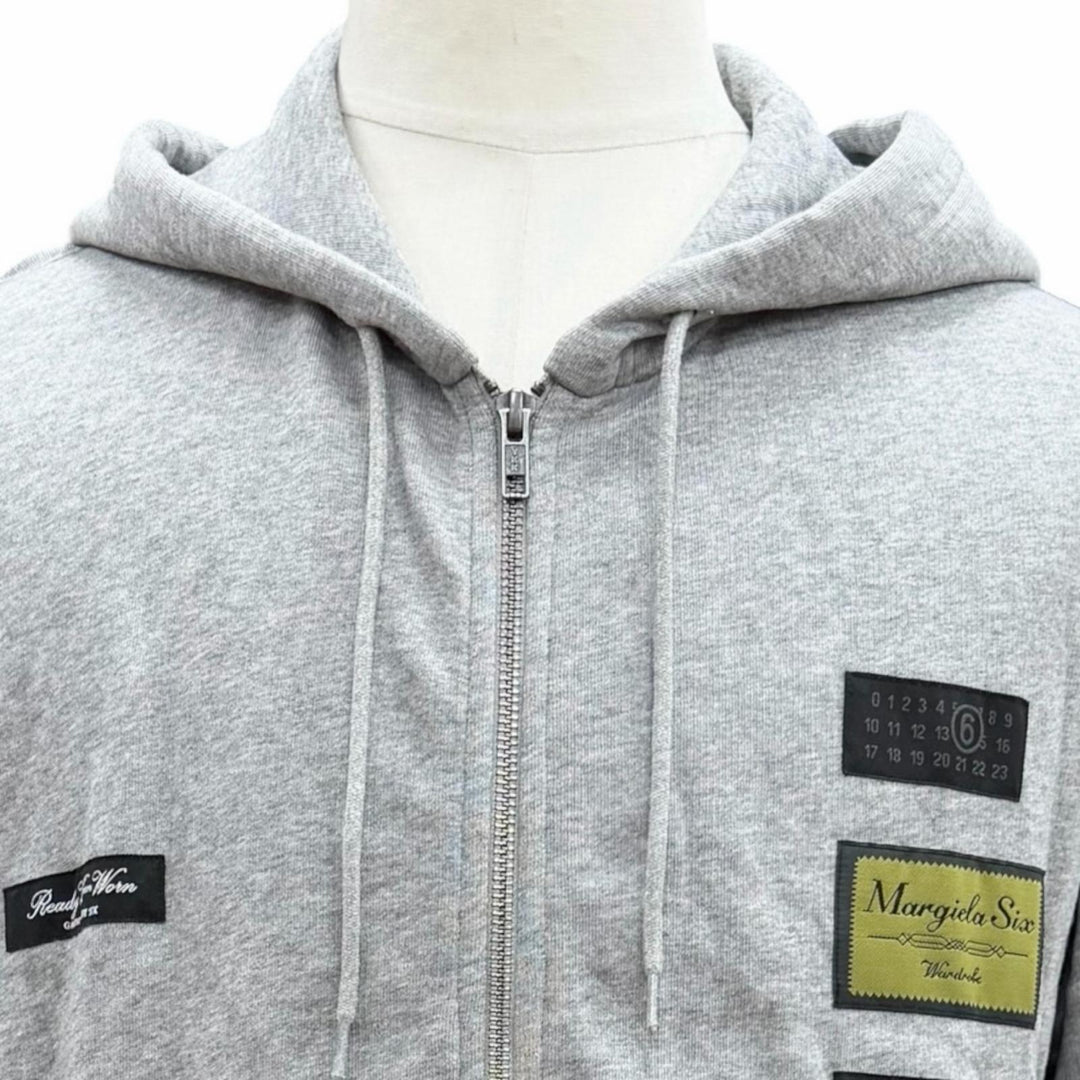 【ドンドン見直し】美品 ▼MM6 Maison Margiela エムエムシックス メゾンマルジェラ 26SS SH0HG0007 ZIPUP パーカー グレー S 正規品