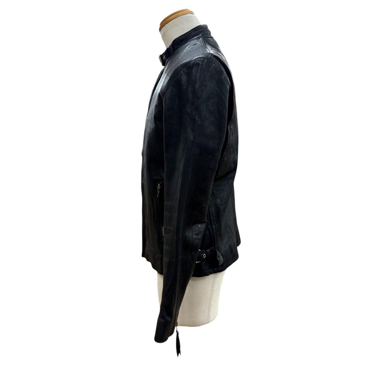 美品▼schott ショット 3101025 CLASSIC RACER JACKET ゴートスキン レザー ZIPUP シングル ライダースジャケット ブラック M 正規品