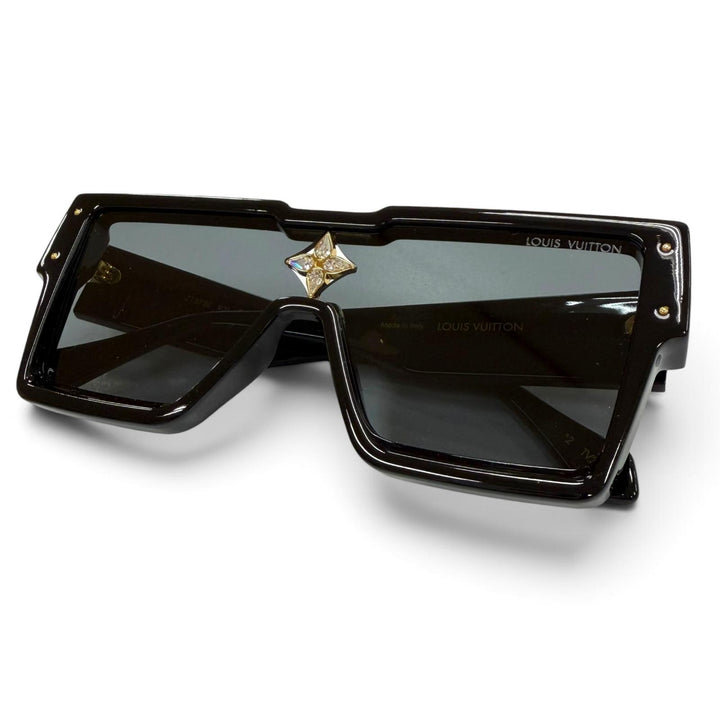極美品▼LOUIS VUITTON ルイヴィトン 2025年製 Z1578E サイクロン 現行品 アイウェア サングラス ブラック デモレンズ メンズ 箱付き