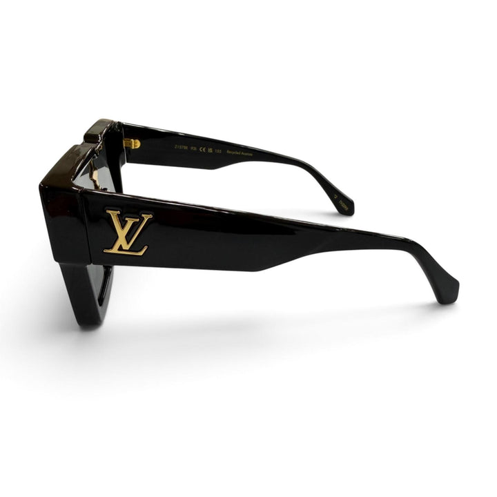 極美品▼LOUIS VUITTON ルイヴィトン 2025年製 Z1578E サイクロン 現行品 アイウェア サングラス ブラック デモレンズ メンズ 箱付き