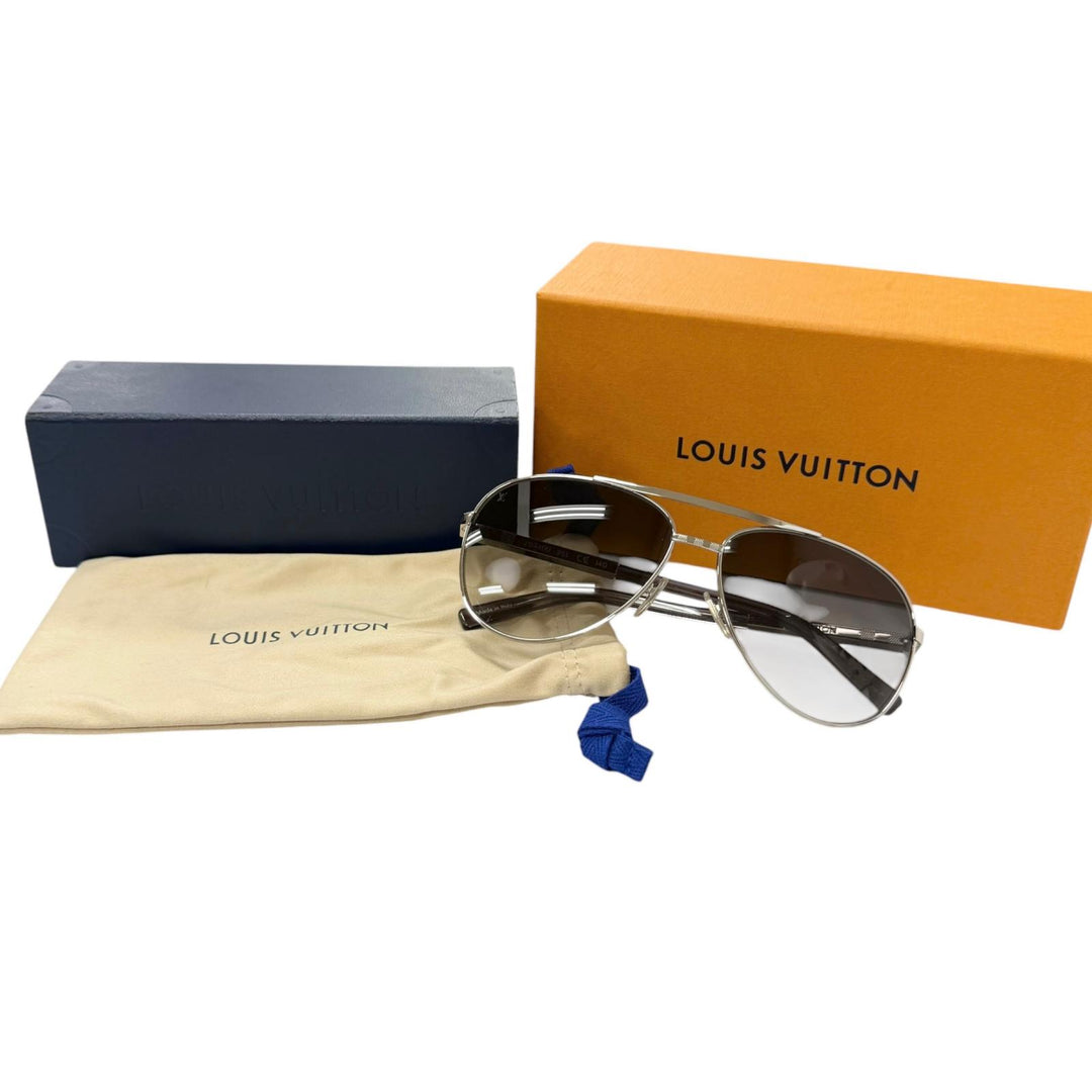 極美品□LOUIS VUITTON ルイヴィトン 2022年製 Z0340U アティテュード パイロット ダミエ ツーブリッジ サングラス 61□14 イタリア製