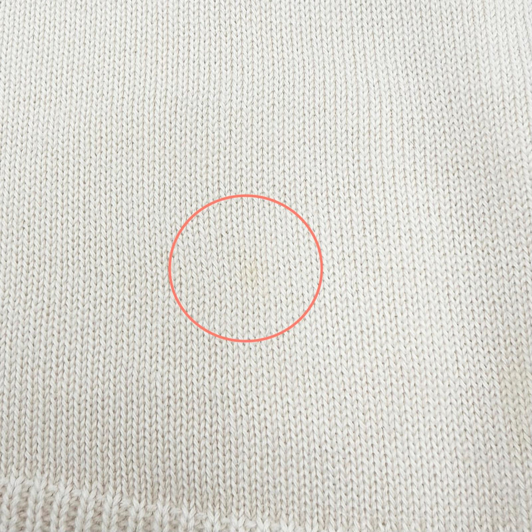 美品☆CHANEL シャネル 04C P22665 カシミヤ100％ ココマークエンボス クロップド 半袖ニット ベージュ 36 イタリア製 レディース
