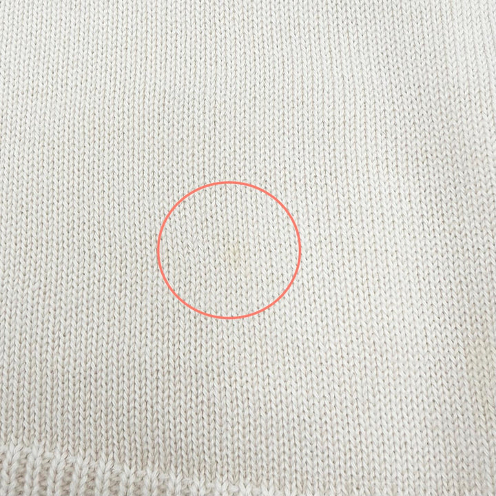 美品☆CHANEL シャネル 04C P22665 カシミヤ100％ ココマークエンボス クロップド 半袖ニット ベージュ 36 イタリア製 レディース