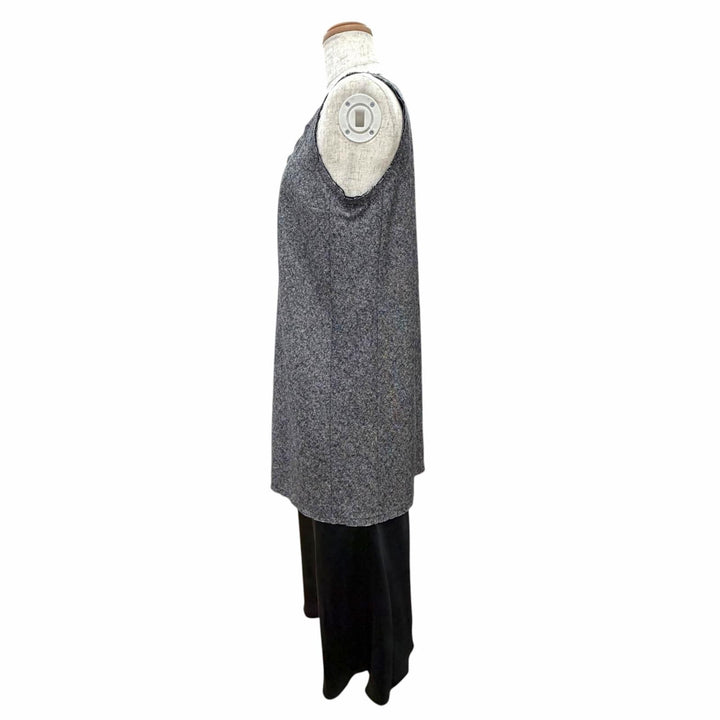 極美△MM6 Maison Margiela エムエムシックス メゾンマルジェラ 26AW S52DD0101 MidiDress 異素材切替 ノースリーブワンピース 40 正規品