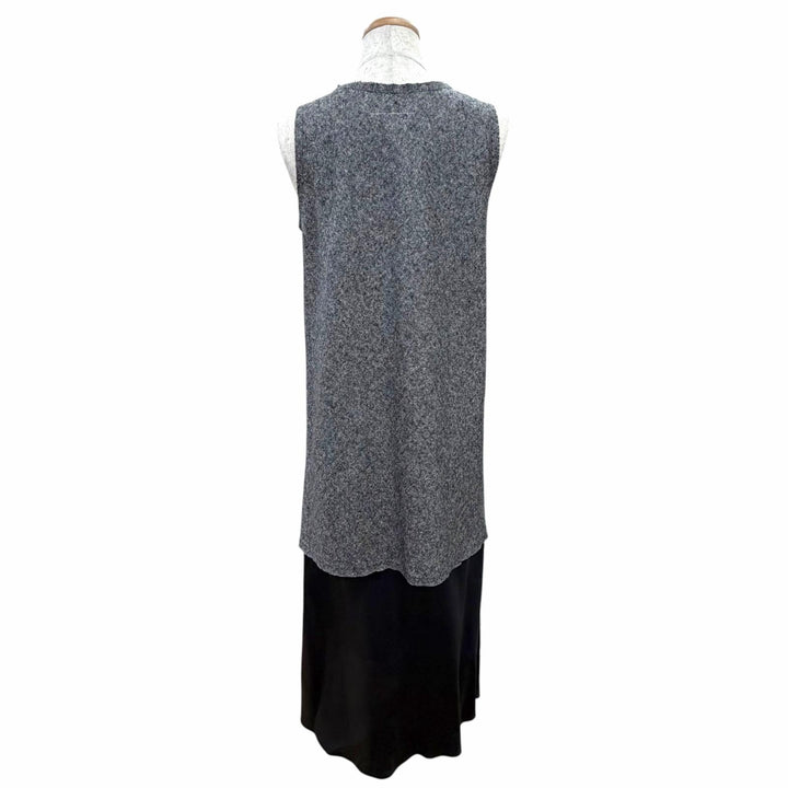 極美△MM6 Maison Margiela エムエムシックス メゾンマルジェラ 26AW S52DD0101 MidiDress 異素材切替 ノースリーブワンピース 40 正規品