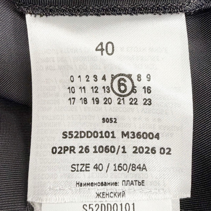極美△MM6 Maison Margiela エムエムシックス メゾンマルジェラ 26AW S52DD0101 MidiDress 異素材切替 ノースリーブワンピース 40 正規品