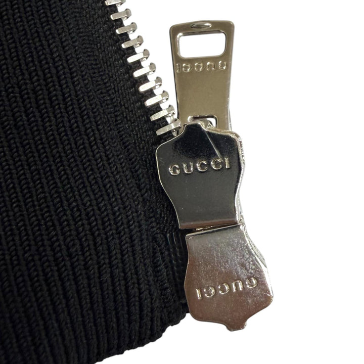 未使用品□GUCCI グッチ 2024年製 825340 GGキャンバス切替 ジップジャケット パーカー ブラック L イタリア製 正規品 メンズ ハンガー付