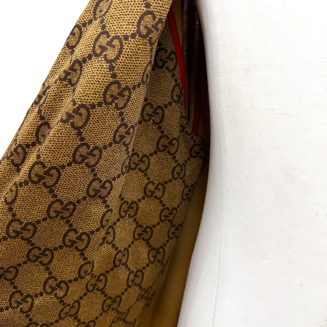 美品▼GUCCI グッチ 523489/523488 ウェブライン GGプリント テクニカル ジャージー セットアップ ブラウン M イタリア製 正規品 メンズ