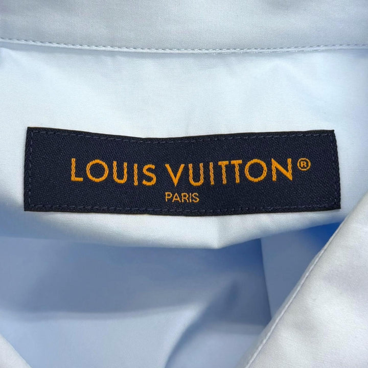 極美品□LOUIS VUITTON 2025年製 1AGTPD モノグラム フラワー エンブロイダリー ショートスリーブシャツ M 伊製 正規品 定価391600円