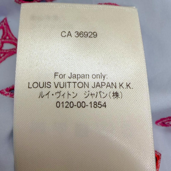 極美品□LOUIS VUITTON 2025年製 1AGTPD モノグラム フラワー エンブロイダリー ショートスリーブシャツ M 伊製 正規品 定価391600円