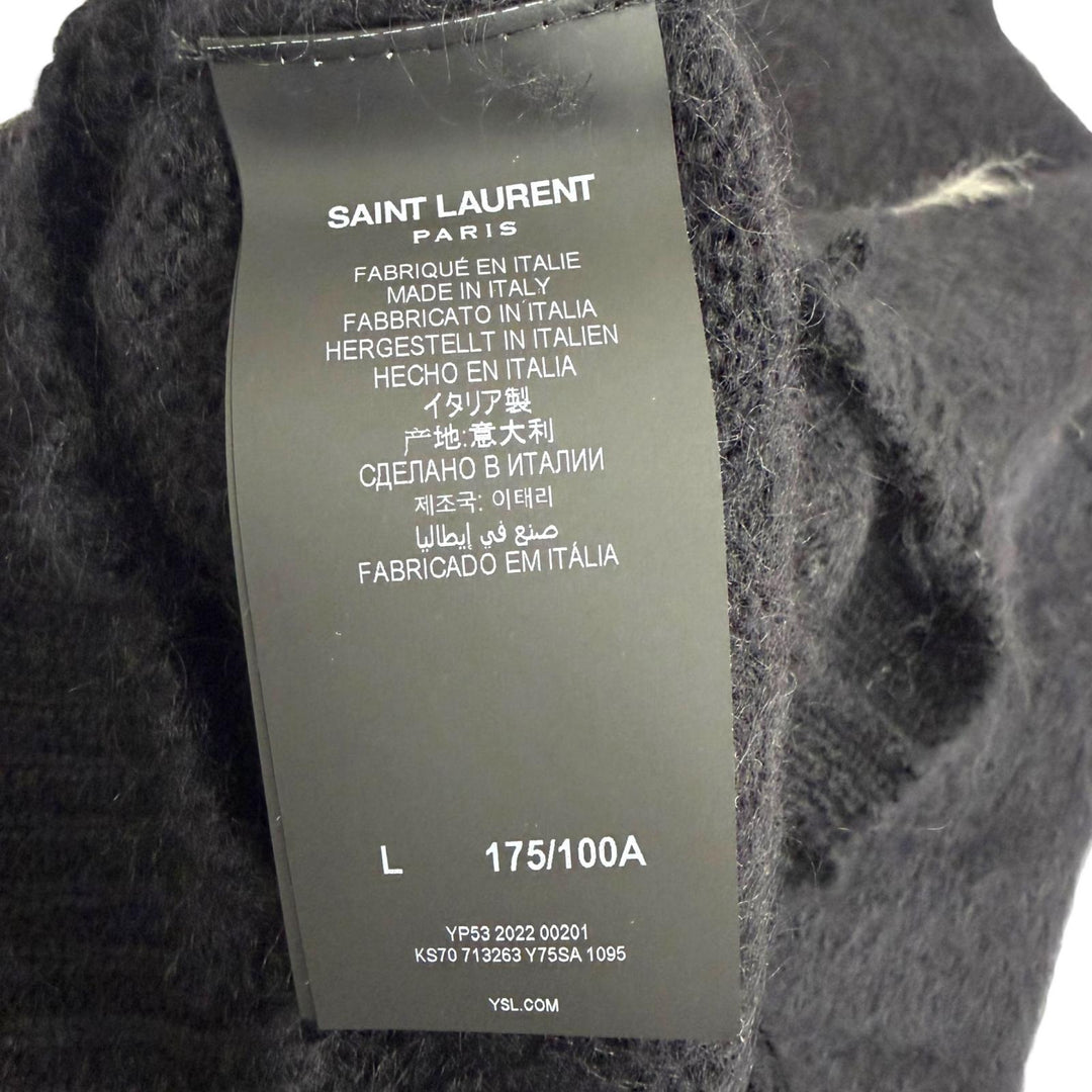 極美品□SAINT LAURENT PARIS PLAY BOY サンローランパリ プレイボーイ 2022年製 713263 木村拓哉着用 モヘアニット L イタリア製 正規品