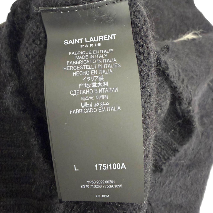 極美品□SAINT LAURENT PARIS PLAY BOY サンローランパリ プレイボーイ 2022年製 713263 木村拓哉着用 モヘアニット L イタリア製 正規品