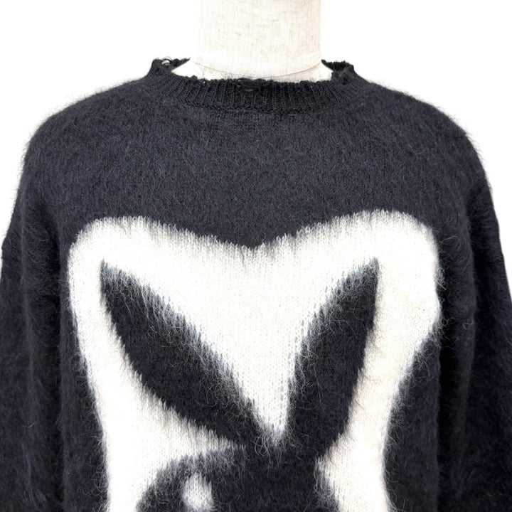 極美品□SAINT LAURENT PARIS PLAY BOY サンローランパリ プレイボーイ 2022年製 713263 木村拓哉着用 モヘアニット L イタリア製 正規品