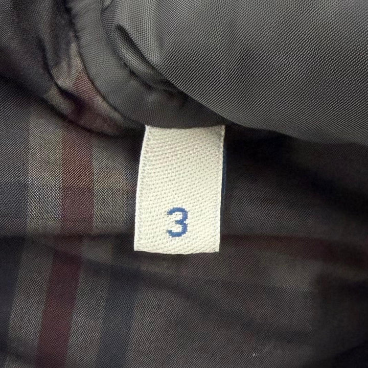 美品▼MONCLER モンクレール GONDRY チェック柄 レザーロゴワッペン ナイロン切替 フーデッド ZIPUP ダウンジャケット グレー 3 正規品