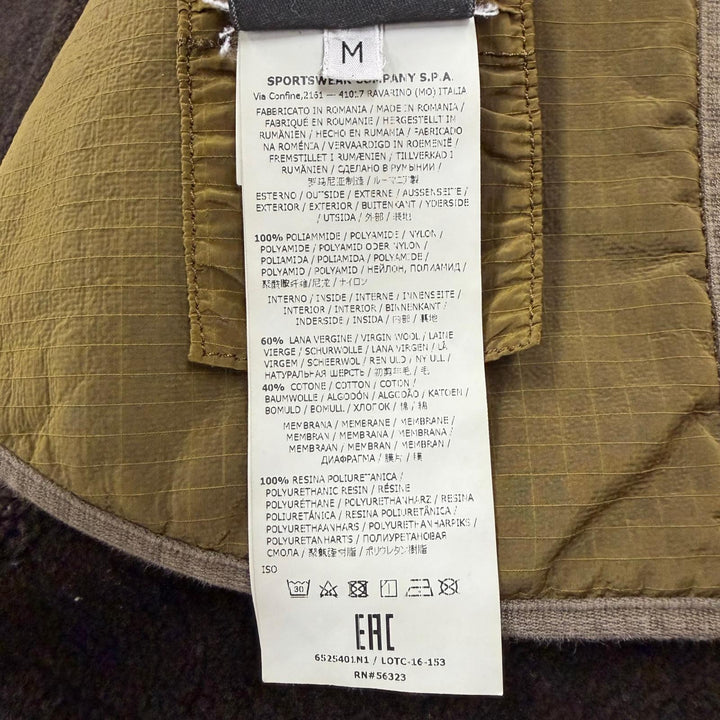 【ドンドン見直し】良品 ▼NIKE STONE ISLAND ナイキ ストーンアイランド 6525401 フーデッド WZIP モッズコート カーキ M 正規品 メンズ