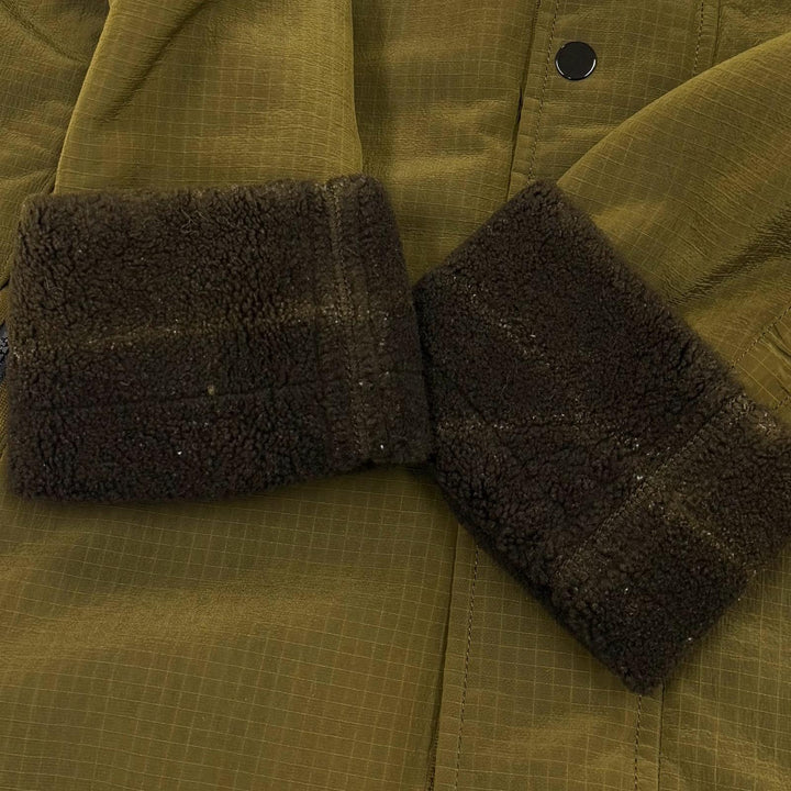 【ドンドン見直し】良品 ▼NIKE STONE ISLAND ナイキ ストーンアイランド 6525401 フーデッド WZIP モッズコート カーキ M 正規品 メンズ