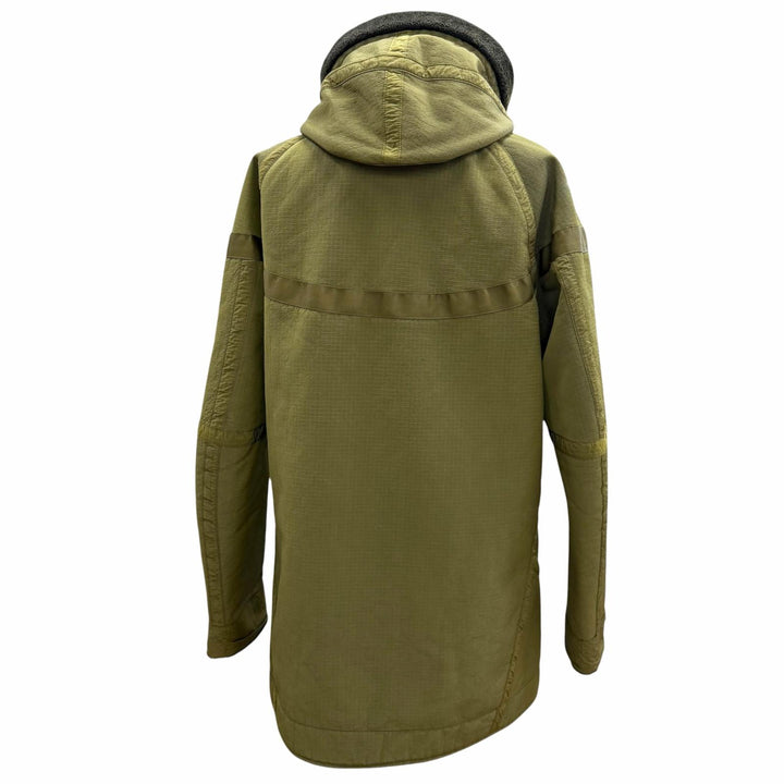 【ドンドン見直し】良品 ▼NIKE STONE ISLAND ナイキ ストーンアイランド 6525401 フーデッド WZIP モッズコート カーキ M 正規品 メンズ