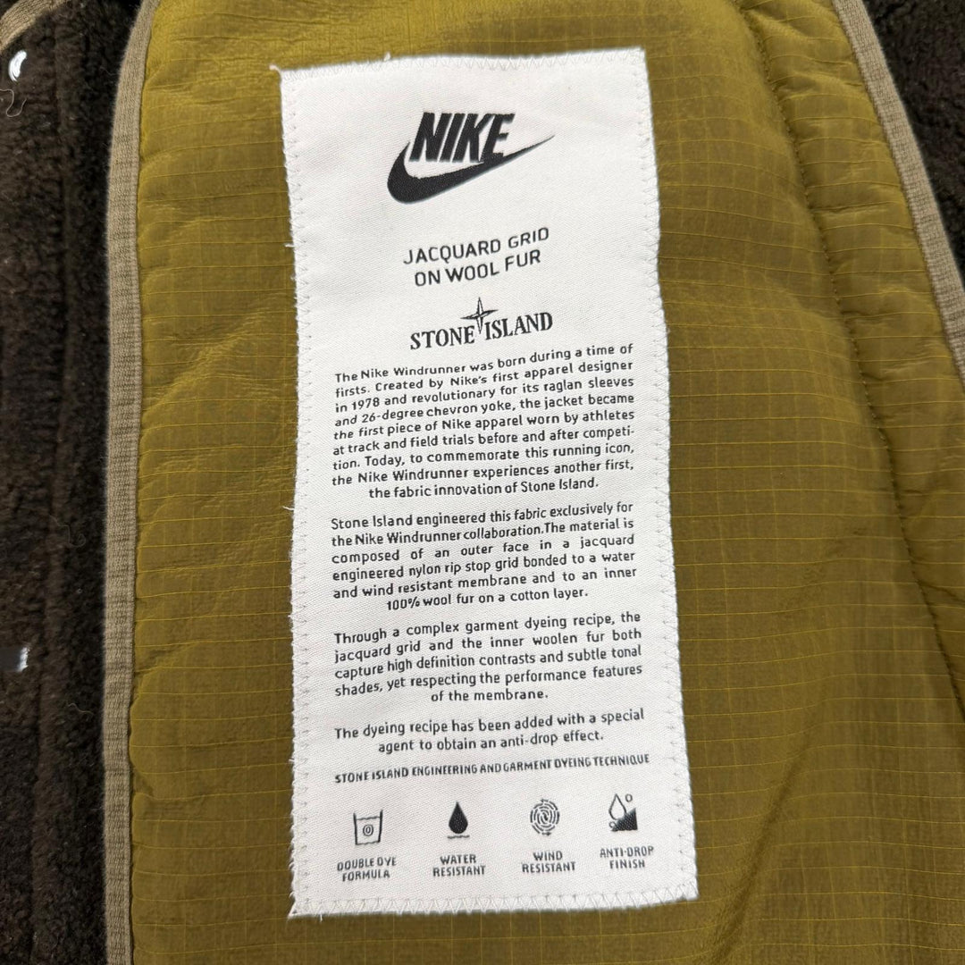 【ドンドン見直し】良品 ▼NIKE STONE ISLAND ナイキ ストーンアイランド 6525401 フーデッド WZIP モッズコート カーキ M 正規品 メンズ