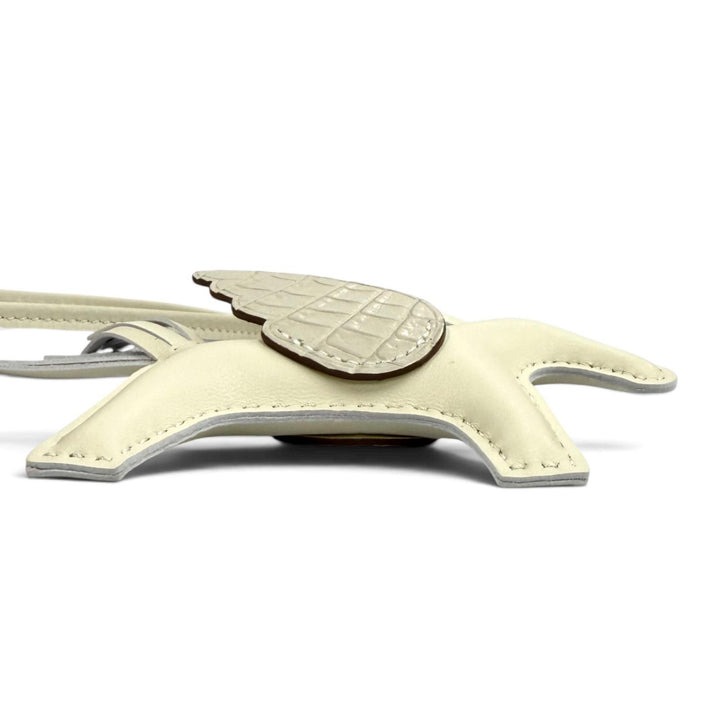未使用品★HERMES エルメス ペガサスタッチ PM クレ/べトン レザー アリゲーターマット バッグチャーム G刻印 フランス製 箱付き