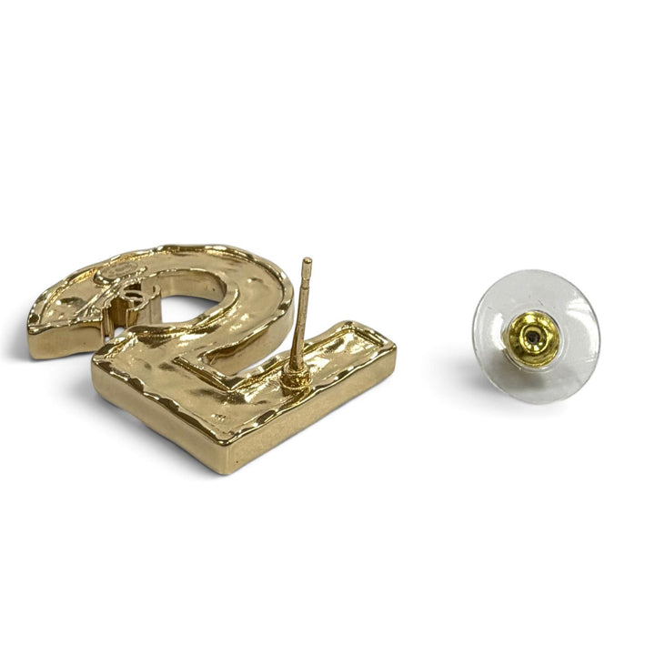 美品★CHANEL シャネル B23S ココマーク 5モチーフ ピアス アクセサリー ブラック ゴールド イタリア製 レディース 箱・保存袋付き
