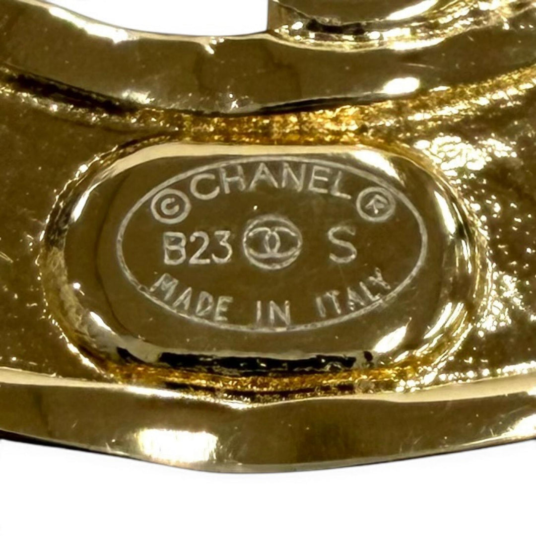 美品★CHANEL シャネル B23S ココマーク 5モチーフ ピアス アクセサリー ブラック ゴールド イタリア製 レディース 箱・保存袋付き