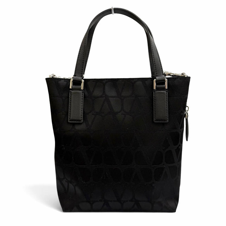 極美品★ヴァレンティノガラヴァーニ 4Y2B0C60CSH トワルイコノグラフ 2レザー ハンドル 2WAY ショルダーバッグ ブラック 保存袋付