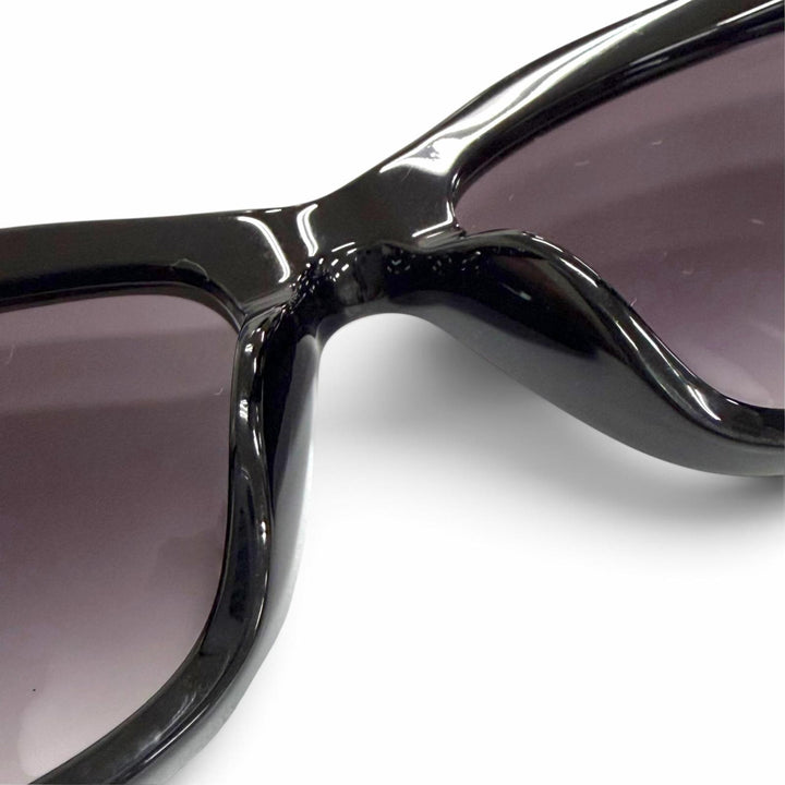 極美品△CHANEL シャネル 26C 71766A S1834 バタフライ シェイプ サングラス シェルココマーク 現行モデル ブラック 伊製 レディース