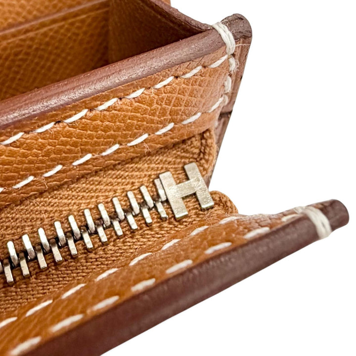 極美品△HERMES エルメス ケリーポケット ロング ヴォーマダム ゴールド シルバー金具 長財布 K刻印 メンズ レディース 箱・保存袋付き