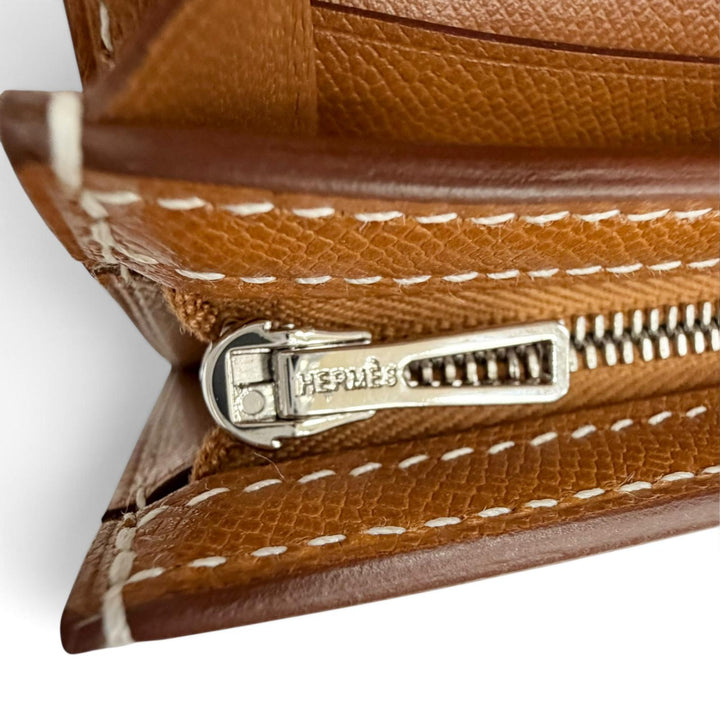 極美品△HERMES エルメス ケリーポケット ロング ヴォーマダム ゴールド シルバー金具 長財布 K刻印 メンズ レディース 箱・保存袋付き