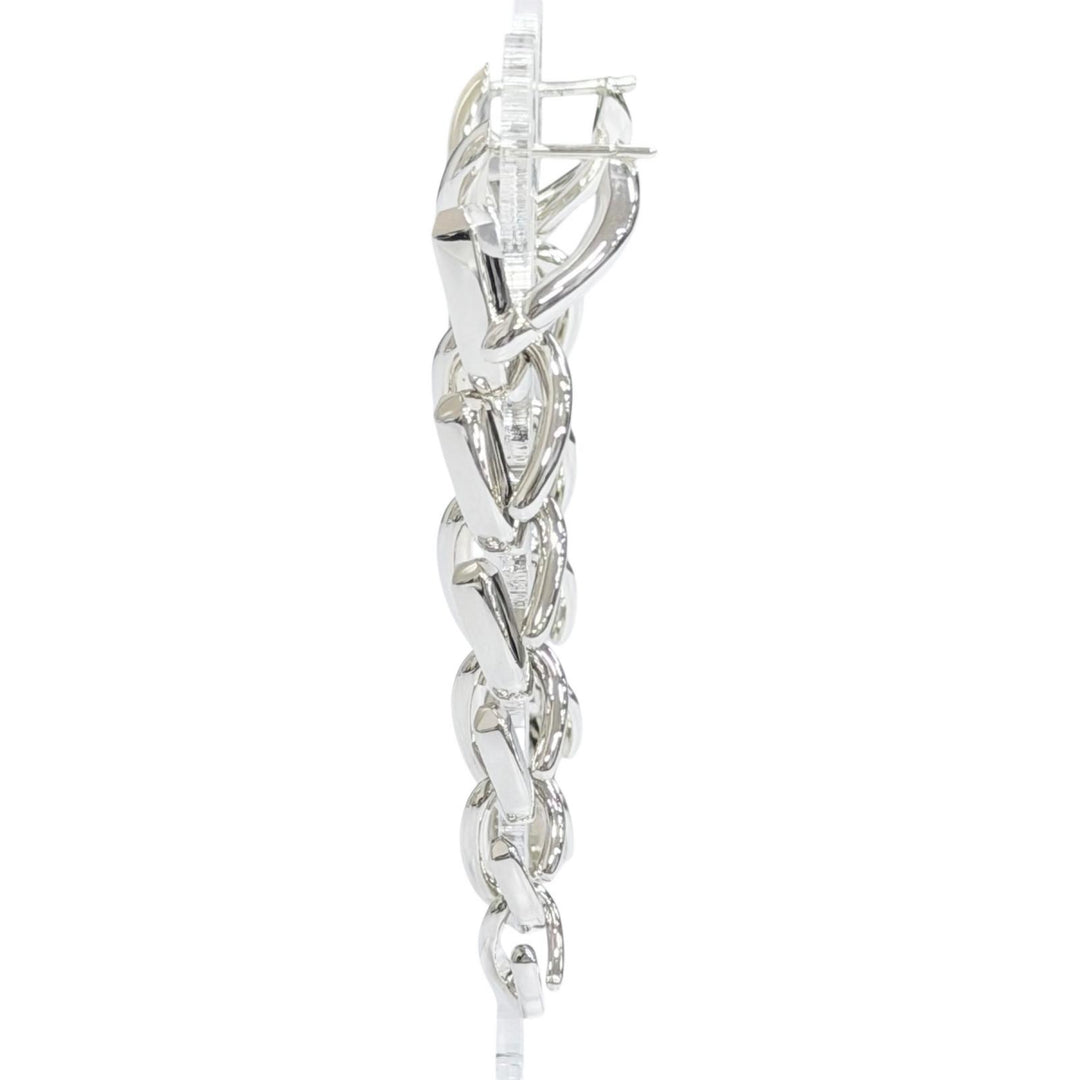 美品△TIFFANY&amp;Co. ティファニー フォージ ドロップ リンク AG925 ハイポリッシュ ピアス 両耳用 シルバー 重量20.2g レディース