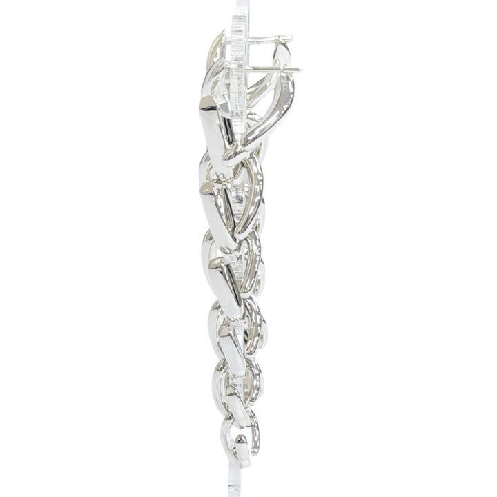 美品△TIFFANY&amp;Co. ティファニー フォージ ドロップ リンク AG925 ハイポリッシュ ピアス 両耳用 シルバー 重量20.2g レディース