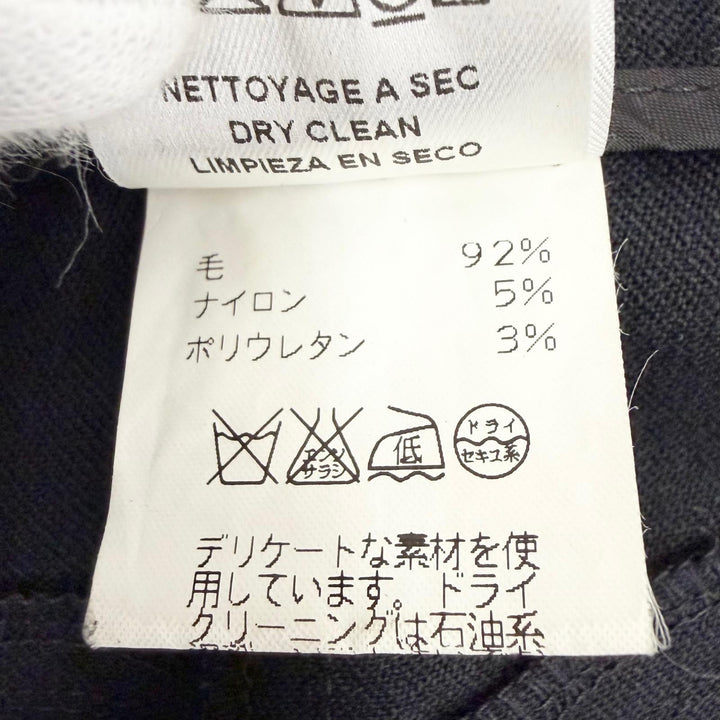 極美品△HERMES エルメス ウール セリエボタン 乗馬ジャケット パンツ セットアップ ブラック 38 36 フランス製 正規品 レディース