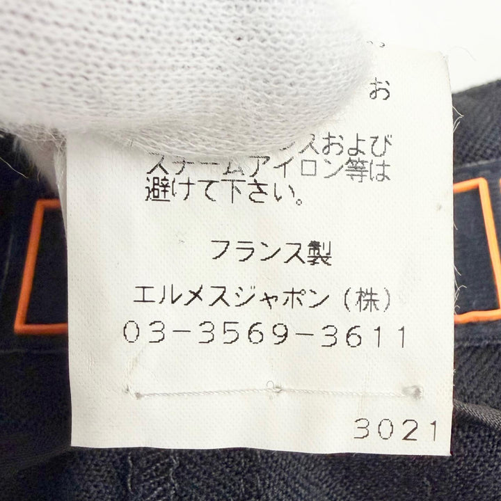 極美品△HERMES エルメス ウール セリエボタン 乗馬ジャケット パンツ セットアップ ブラック 38 36 フランス製 正規品 レディース